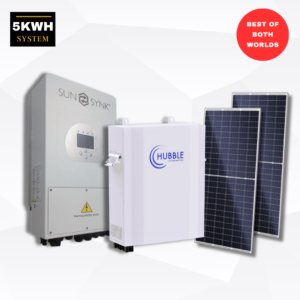 5kw SunSynk Inverter & 5kwh Hubble Lithium Battery AM-2